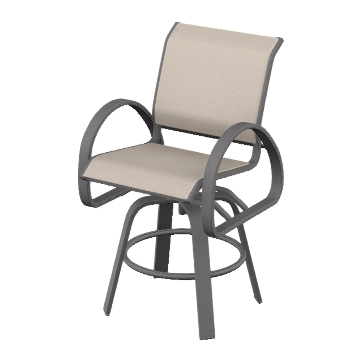 Aruba II Sling Balcony Swivel Chair — Graphite Txt PC