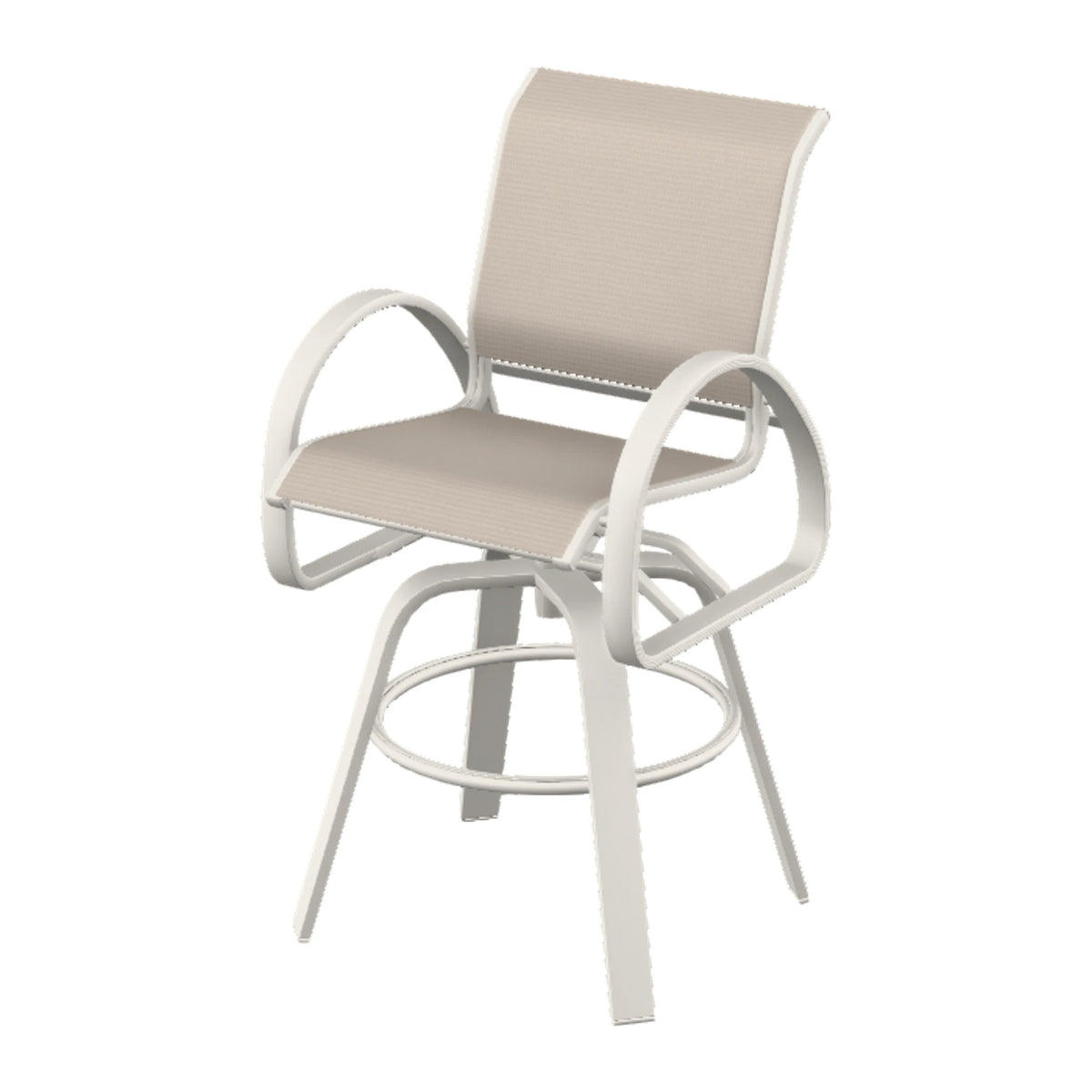 Aruba II Sling Bar Swivel Chair — Snow PC