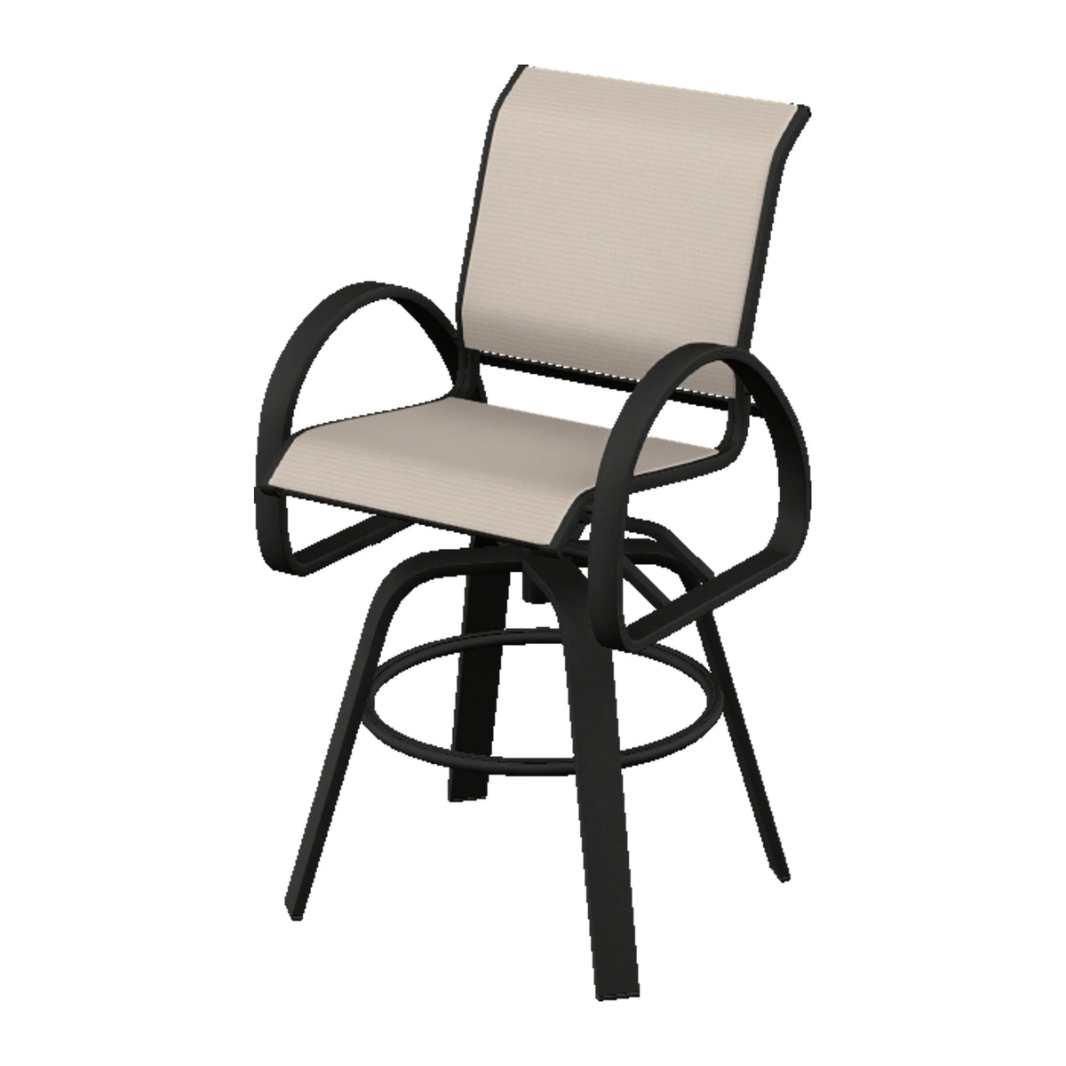 Aruba II Sling Bar Swivel Chair — Black PC