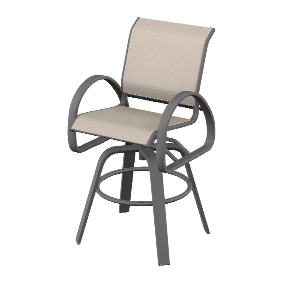Aruba II Sling Bar Swivel Chair — Graphite Txt PC