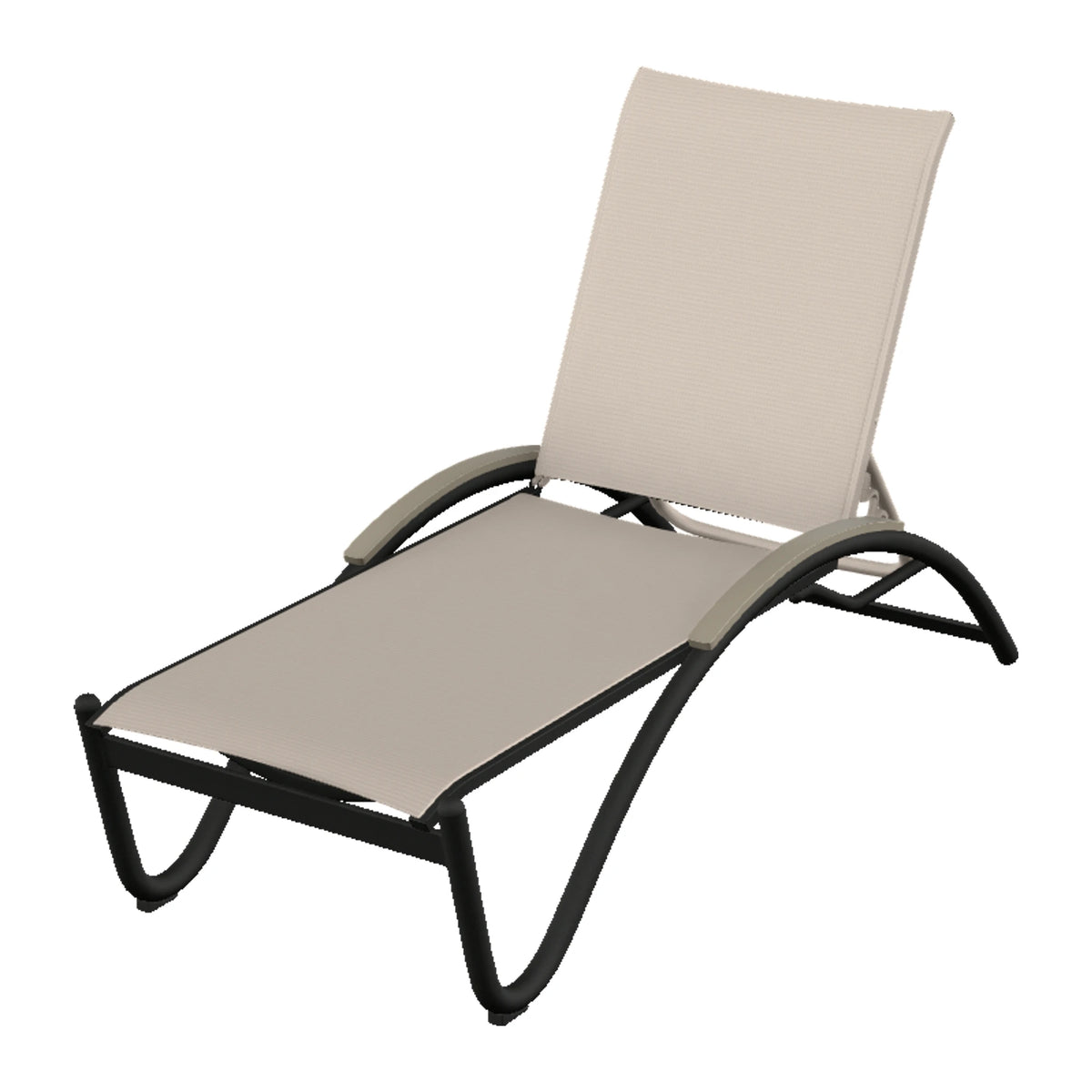 Helios Sling Chaise w/ Polymer Accents — Black PC / Storm Accents