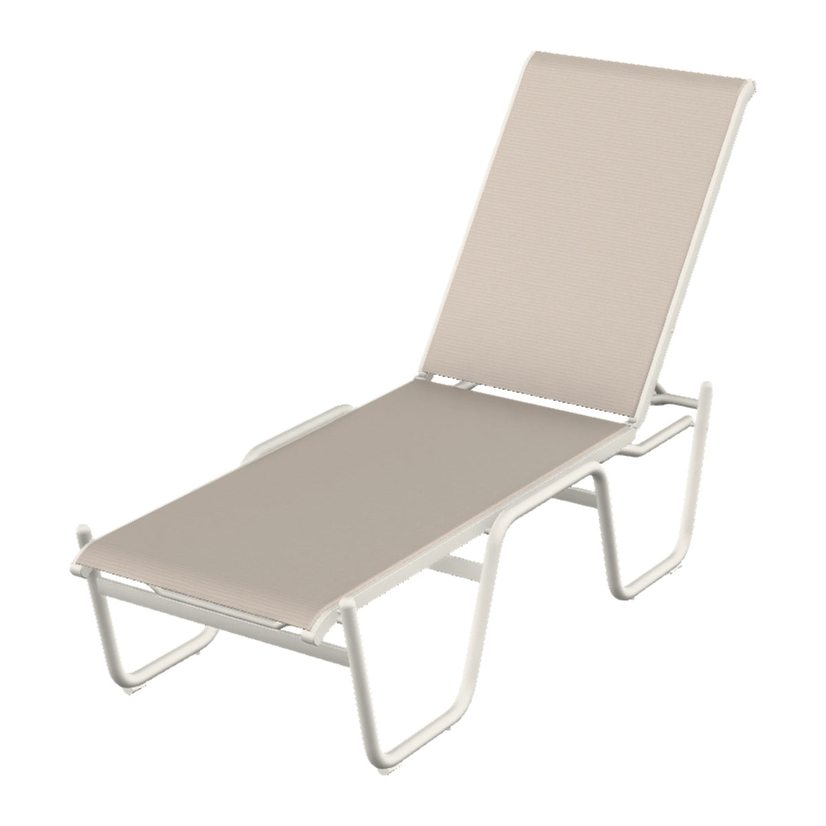 Gardenella Sling Armless Chaise (High Seat) — Snow PC