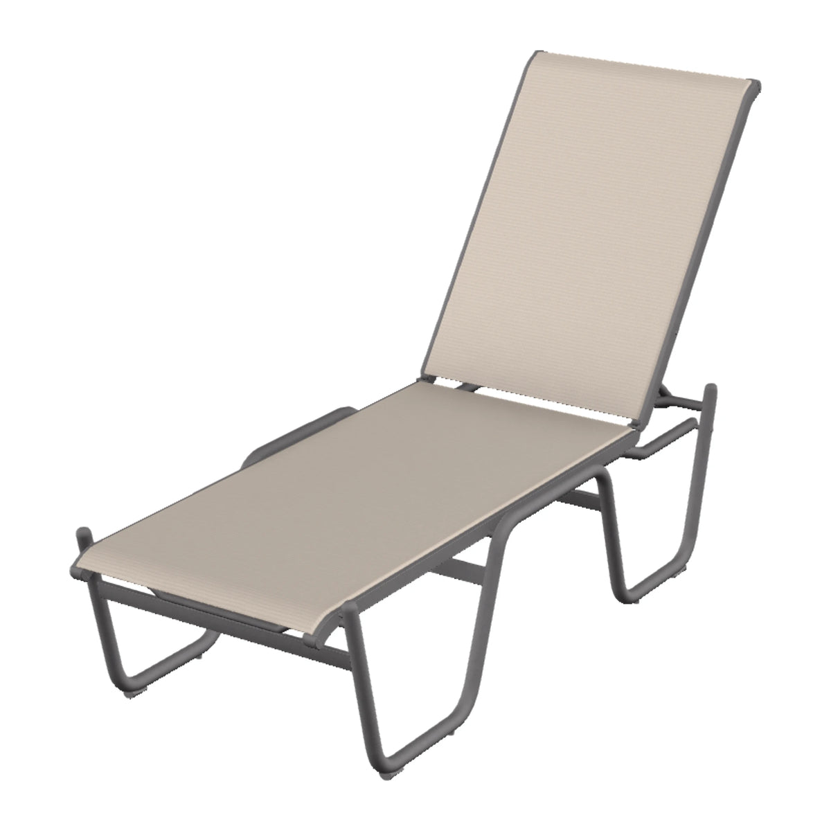 Gardenella Sling Armless Chaise (High Seat) — Graphite Txt PC