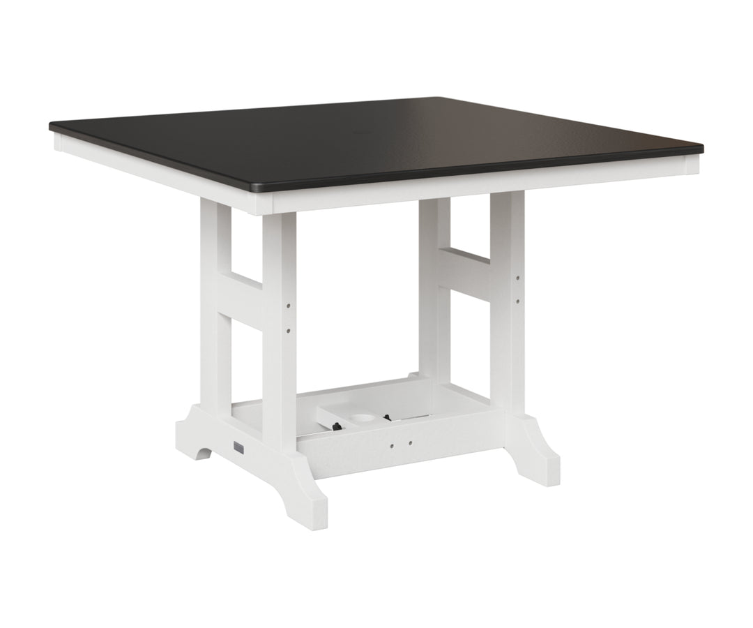 Garden Classic 44" Square Table - Hammered Top - Counter Height