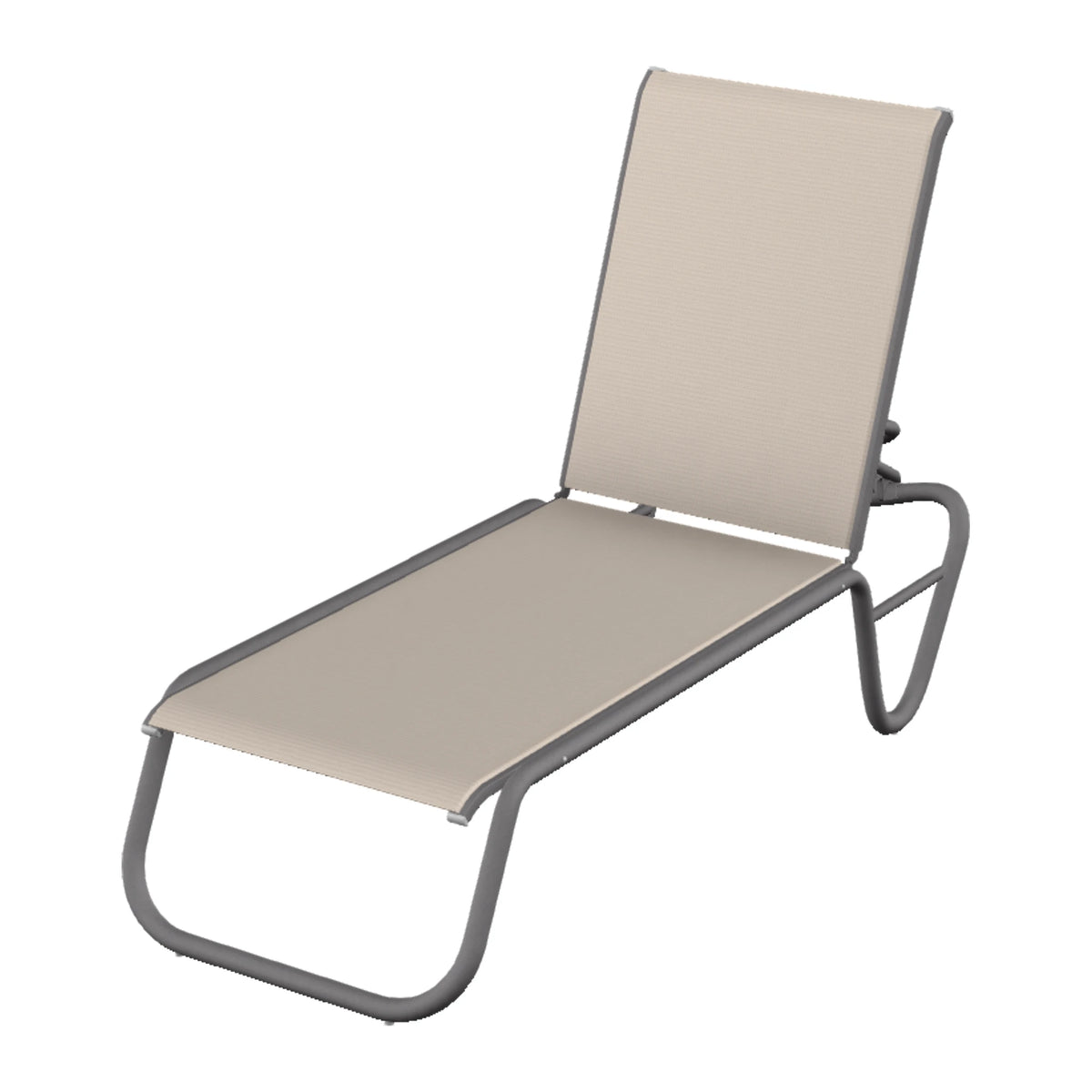 Gardenella Sling Armless Chaise — Graphite Txt PC