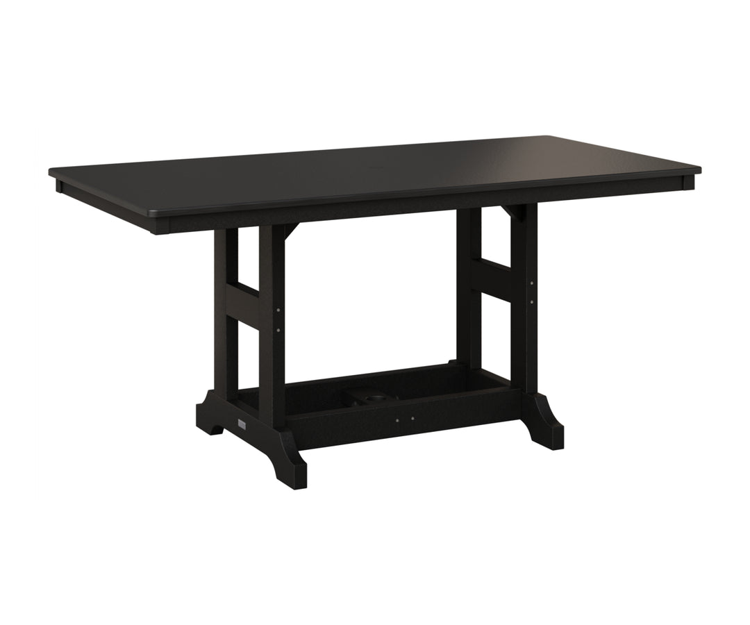Garden Classic 33" x 66" Rectangular Table - Hammered Top - Bar Height