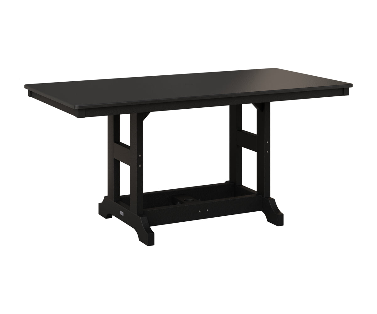 Garden Classic 33" x 66" Rectangular Table - Hammered Top - Counter Height