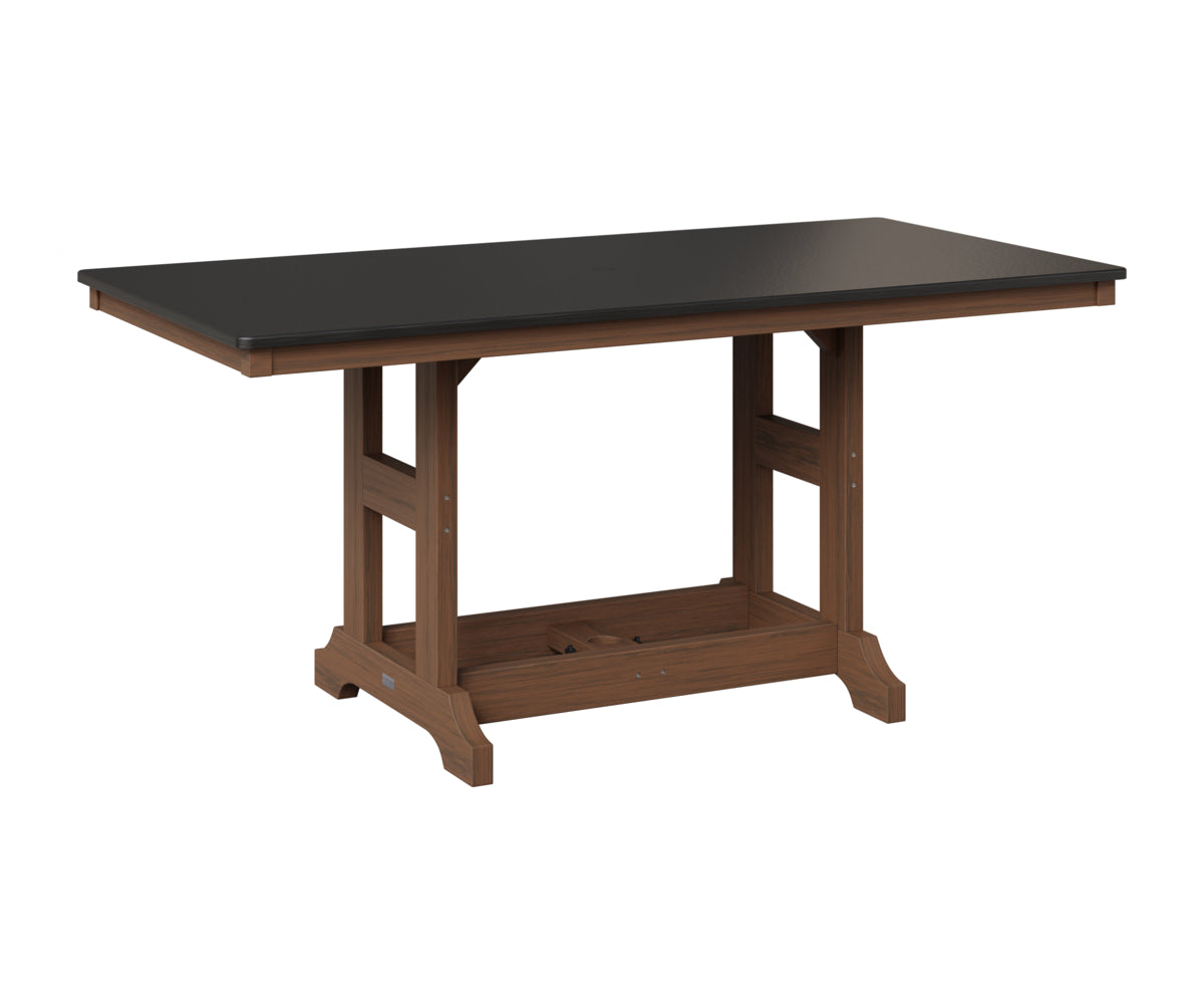 Garden Classic 33" x 66" Rectangular Table - Hammered Top - Counter Height