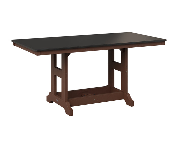 Garden Classic 33" x 66" Rectangular Table - Hammered Top - Counter Height
