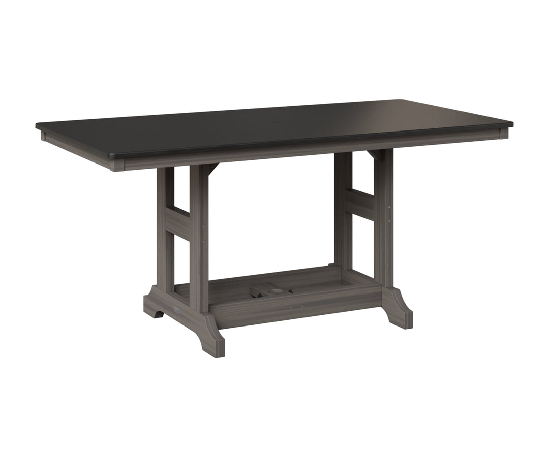 Garden Classic 33" x 66" Rectangular Table - Hammered Top - Dining Height