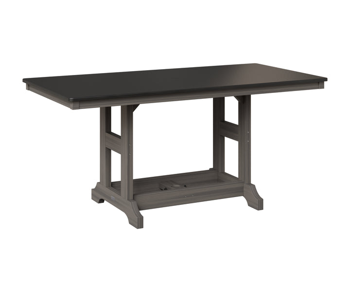 Garden Classic 33" x 66" Rectangular Table - Hammered Top - Bar Height