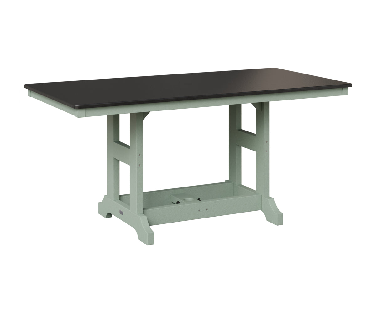 Garden Classic 33" x 66" Rectangular Table - Hammered Top - Dining Height