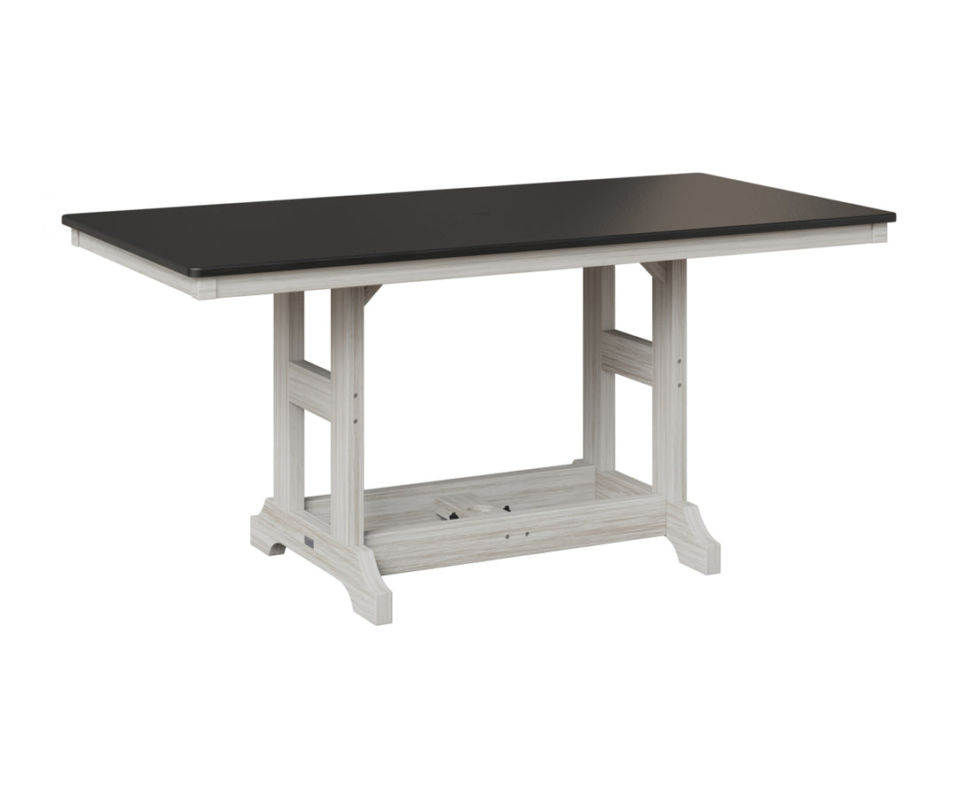 Garden Classic 33" x 66" Rectangular Table - Hammered Top - Dining Height