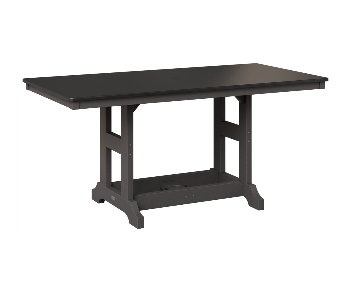 Garden Classic 33" x 66" Rectangular Table - Hammered Top - Counter Height