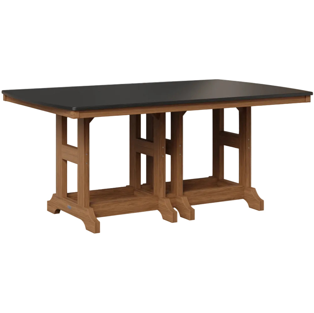 Garden Classic 44" x 72" Rectangular Table - Hammered Top - Dining Height