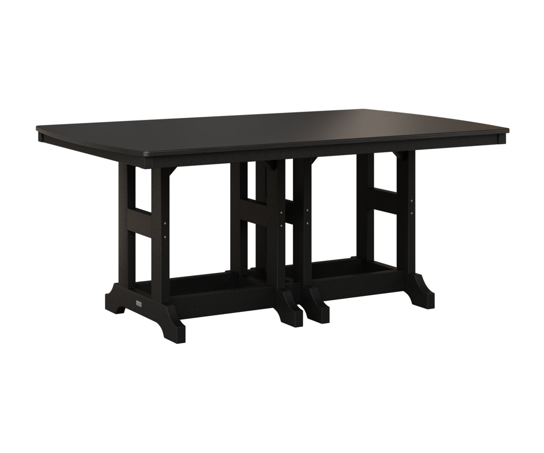 Garden Classic 44" x 72" Rectangular Table - Hammered Top - Counter Height
