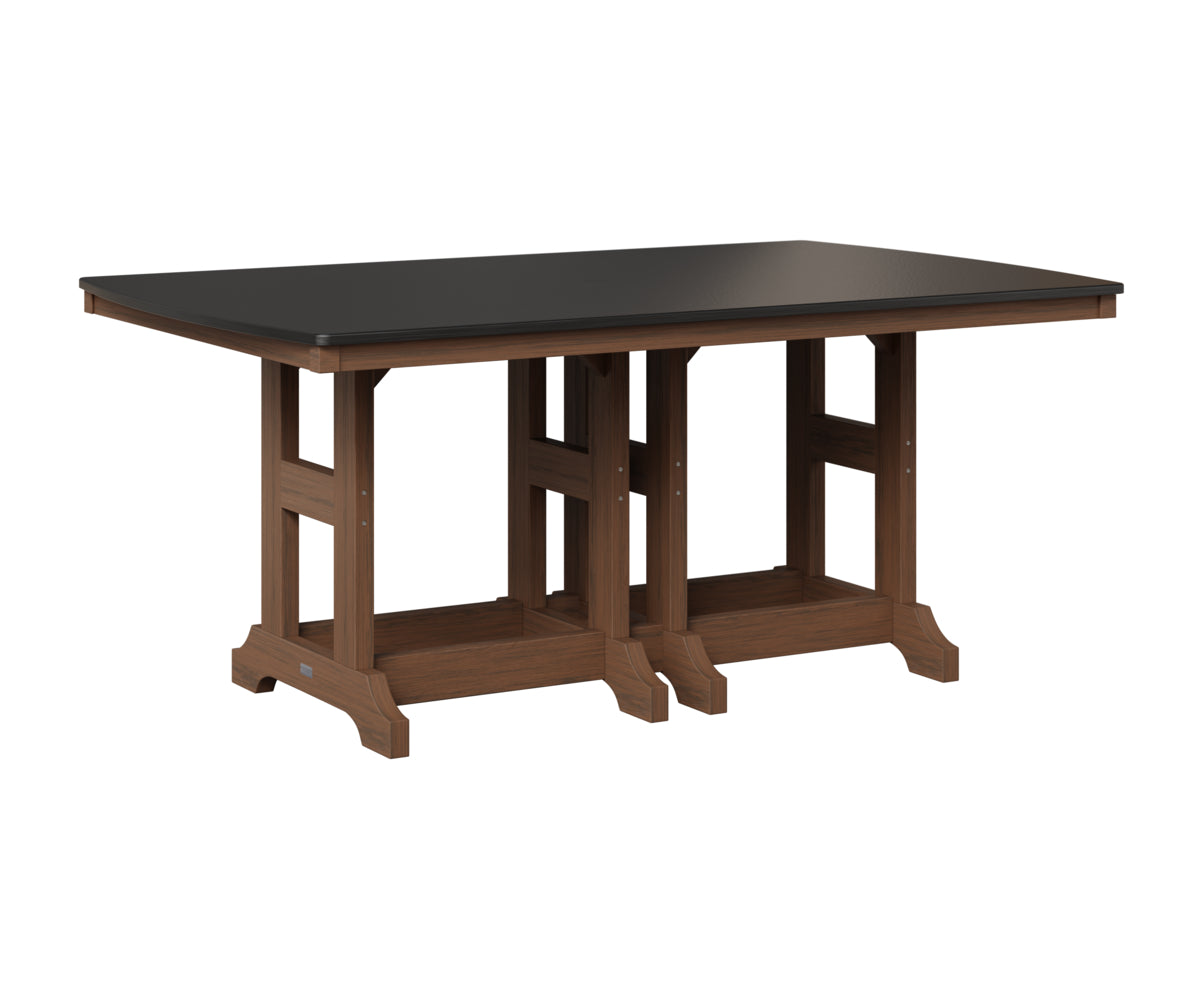 Garden Classic 44" x 72" Rectangular Table - Hammered Top - Bar Height