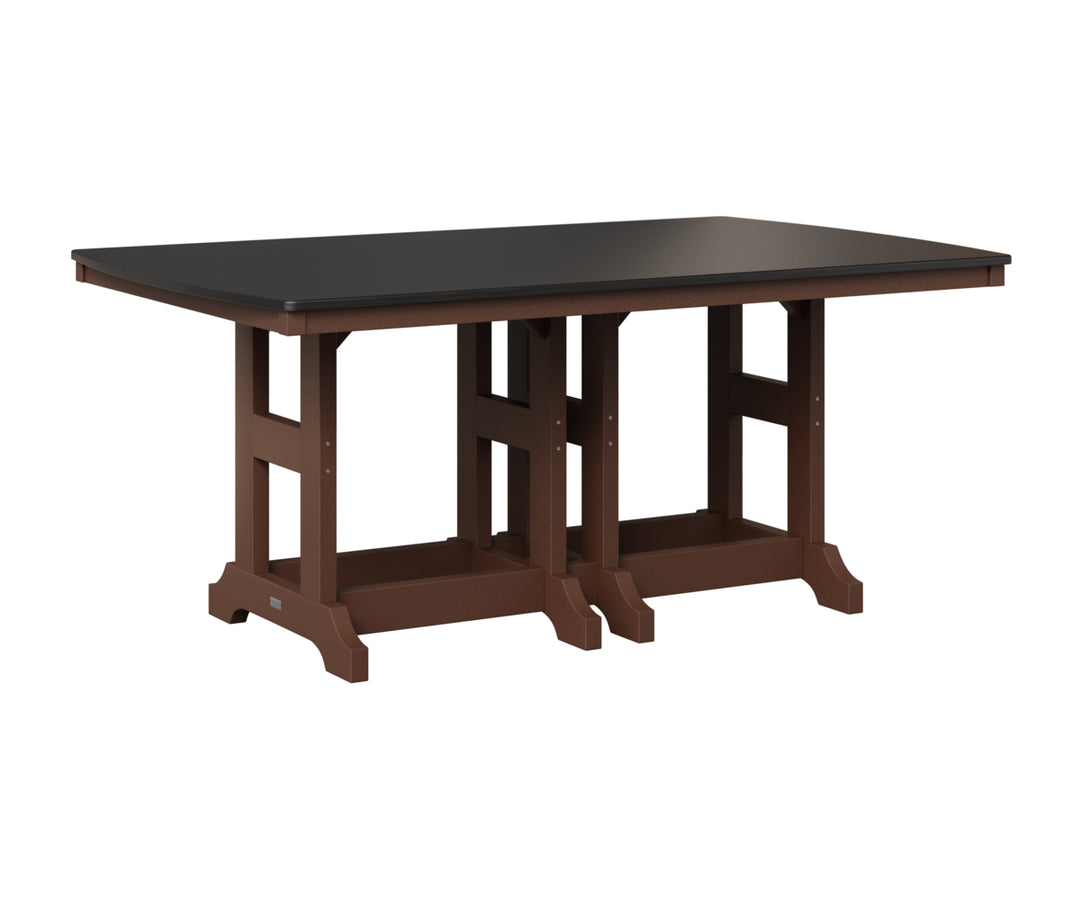 Garden Classic 44" x 72" Rectangular Table - Hammered Top - Counter Height
