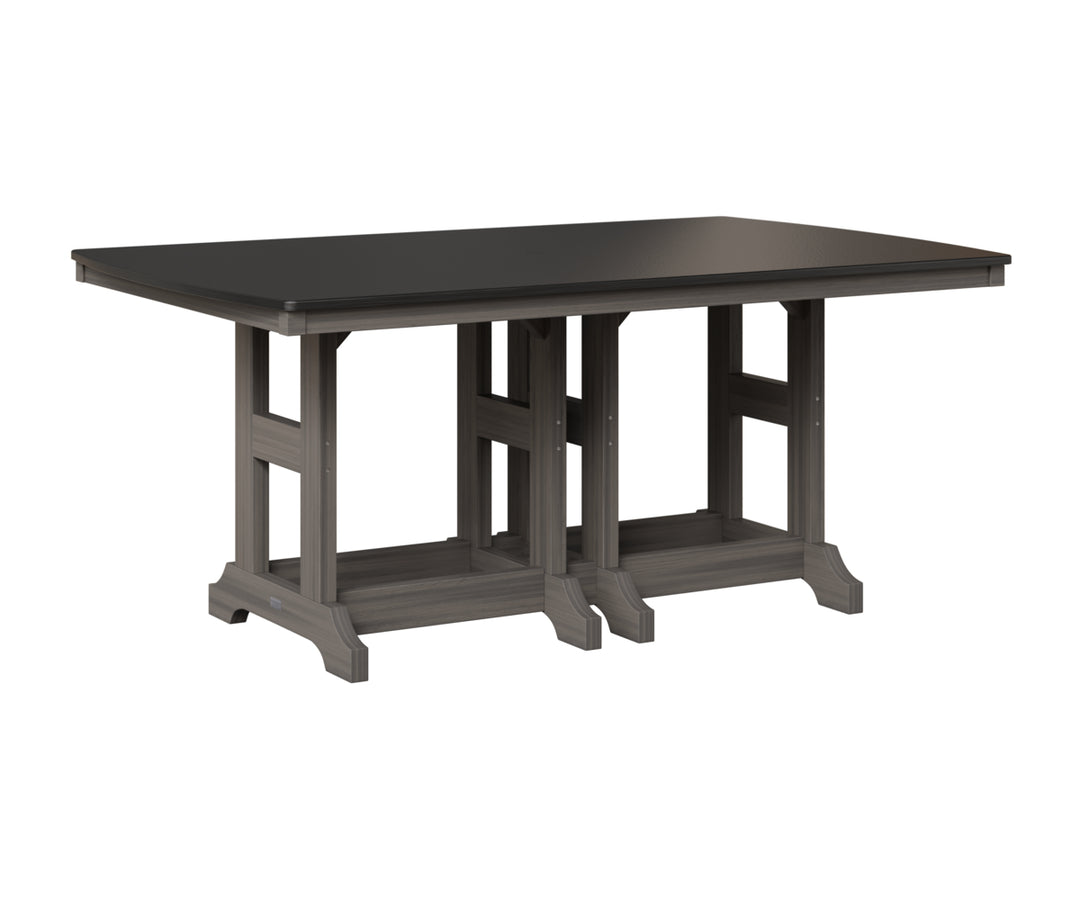 Garden Classic 44" x 72" Rectangular Table - Hammered Top - Dining Height