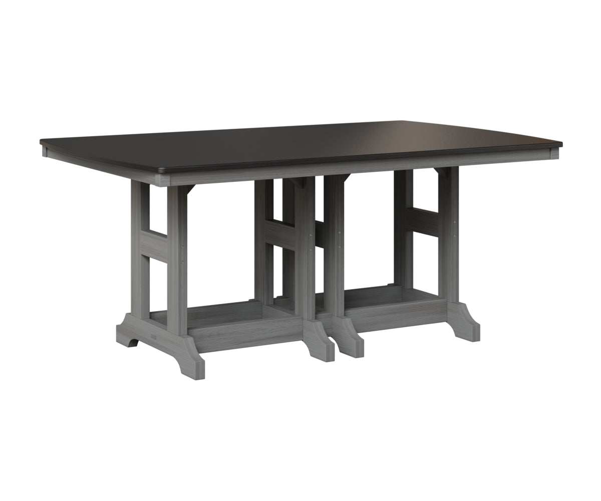 Garden Classic 44" x 72" Rectangular Table - Hammered Top - Bar Height