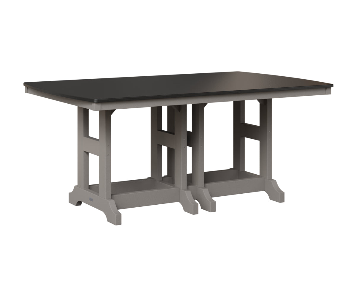 Garden Classic 44" x 72" Rectangular Table - Hammered Top - Counter Height
