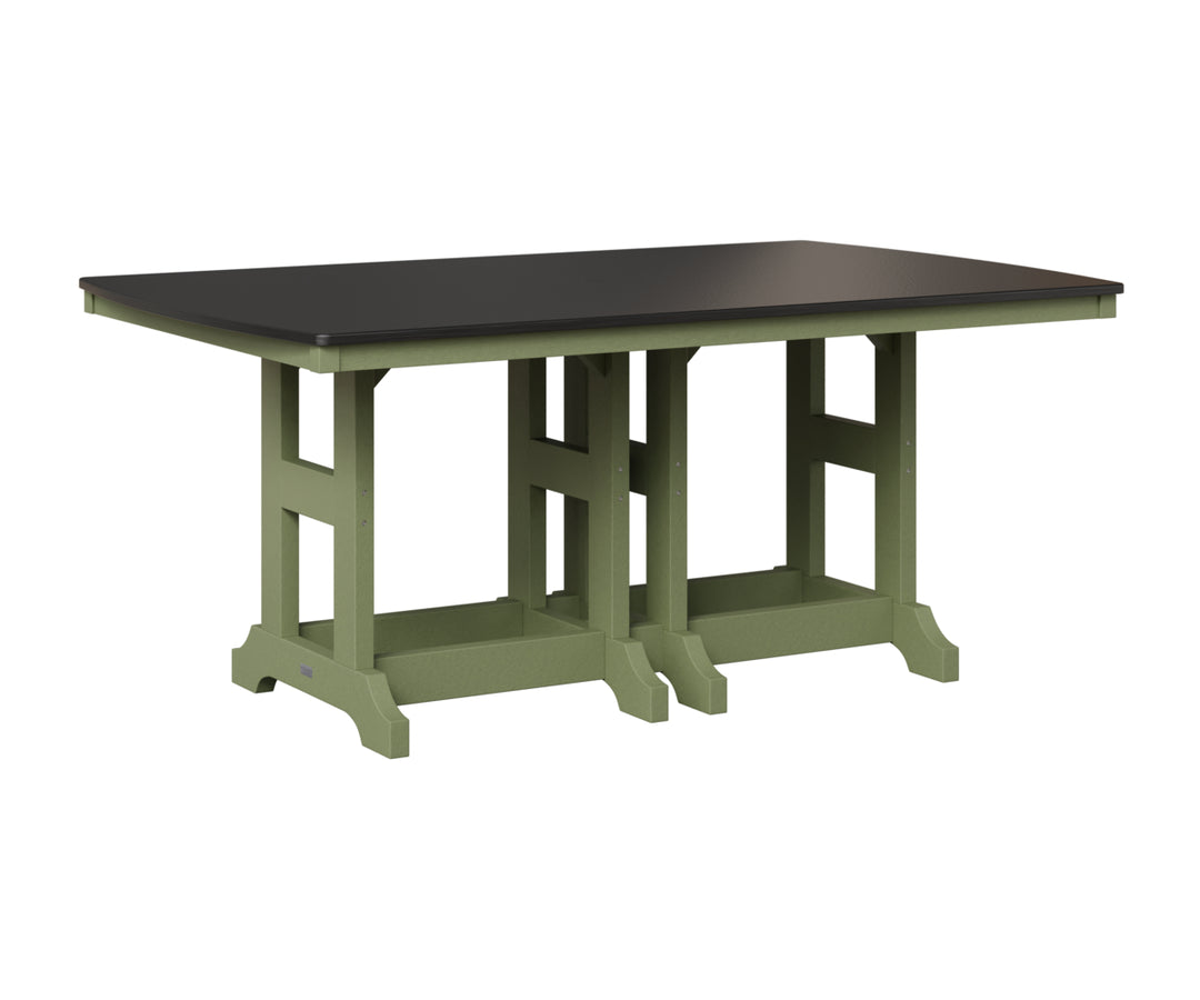 Garden Classic 44" x 72" Rectangular Table - Hammered Top - Bar Height