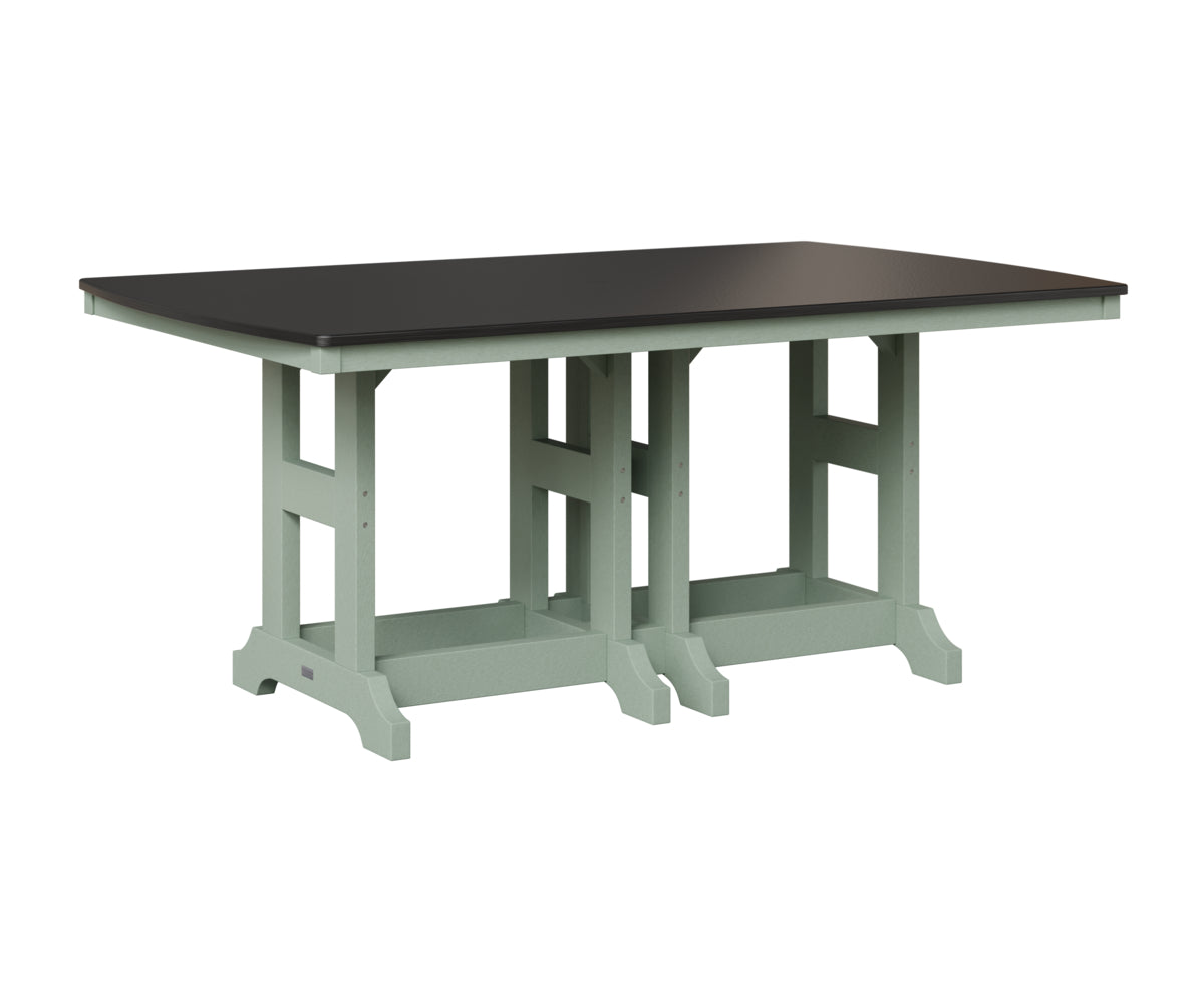 Garden Classic 44" x 72" Rectangular Table - Hammered Top - Dining Height