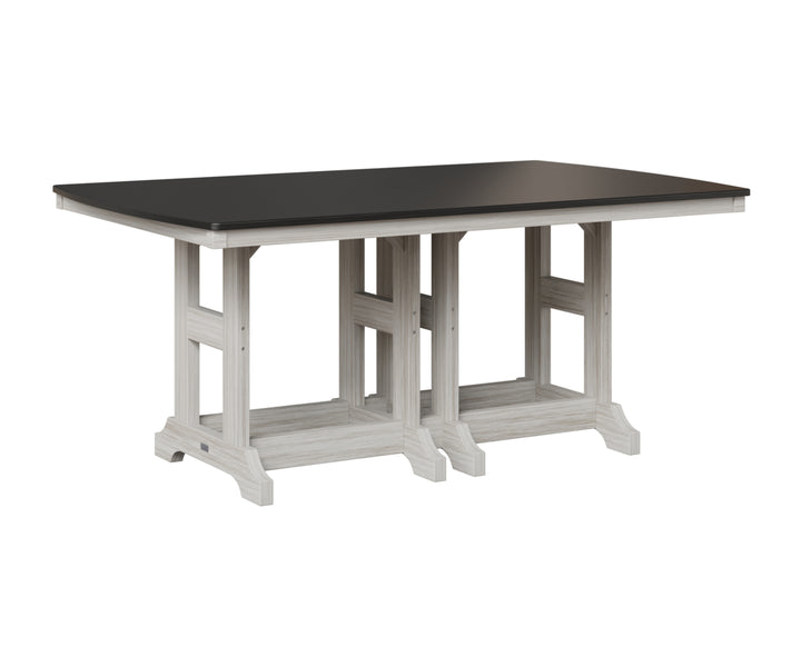 Garden Classic 44" x 72" Rectangular Table - Hammered Top - Bar Height