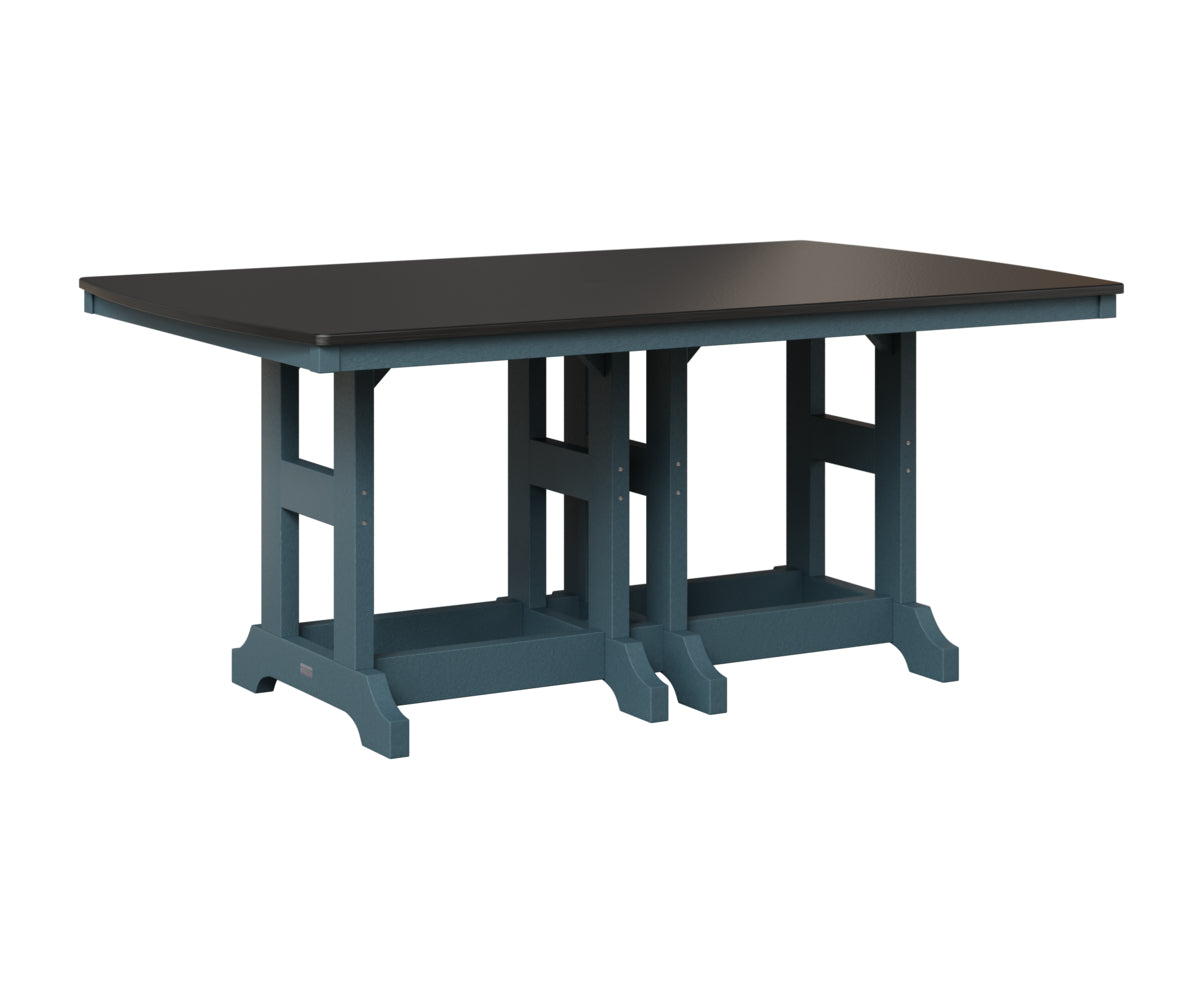 Garden Classic 44" x 72" Rectangular Table - Hammered Top - Bar Height