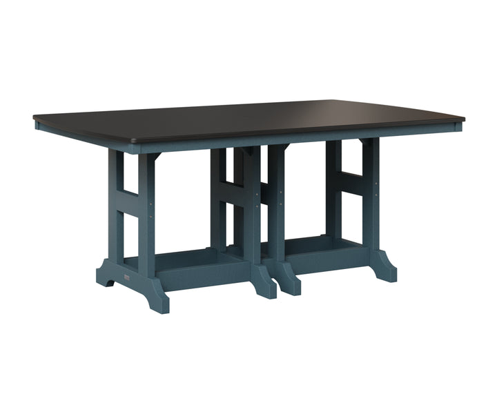 Garden Classic 44" x 72" Rectangular Table - Hammered Top - Bar Height