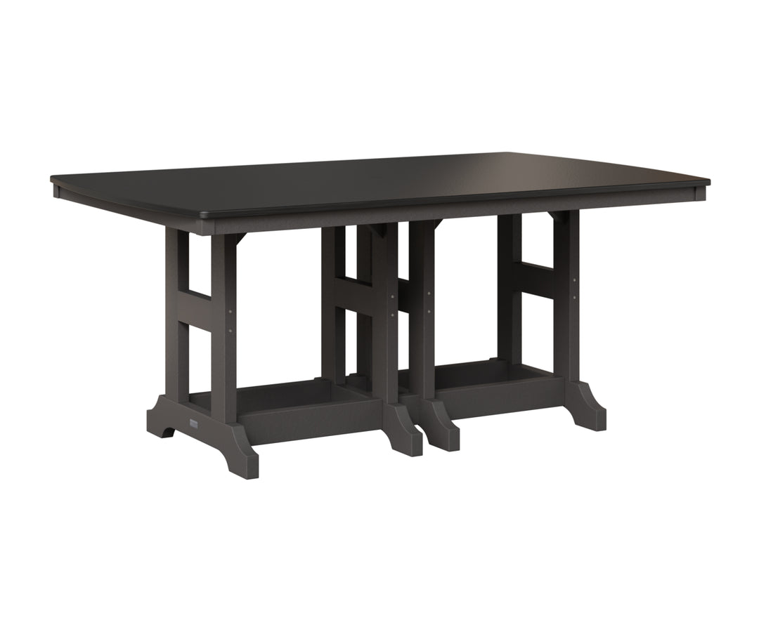 Garden Classic 44" x 72" Rectangular Table - Hammered Top - Counter Height