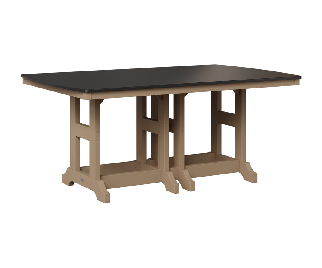 Garden Classic 44" x 72" Rectangular Table - Hammered Top - Counter Height