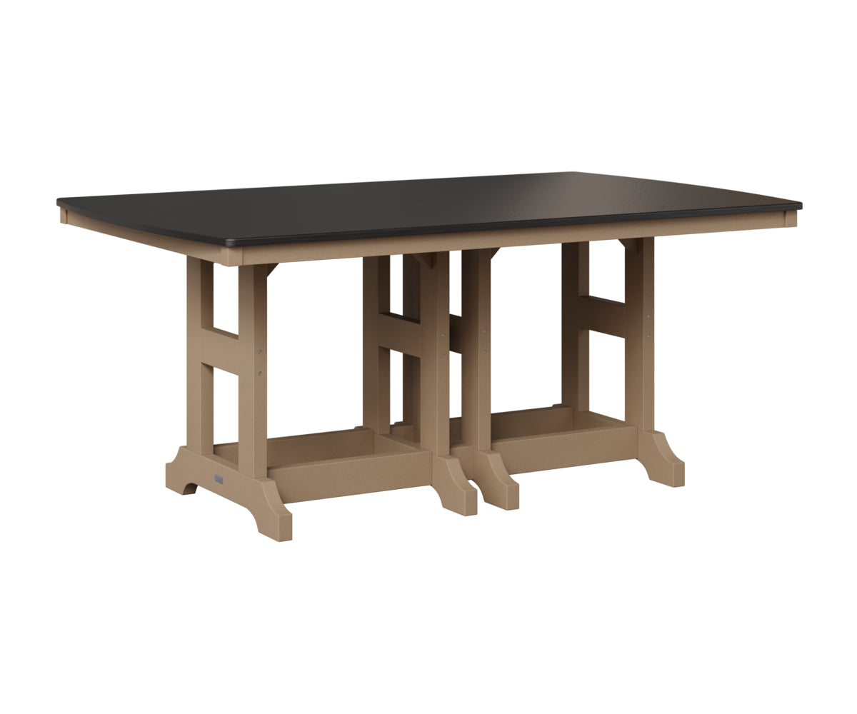 Garden Classic 44" x 72" Rectangular Table - Hammered Top - Bar Height