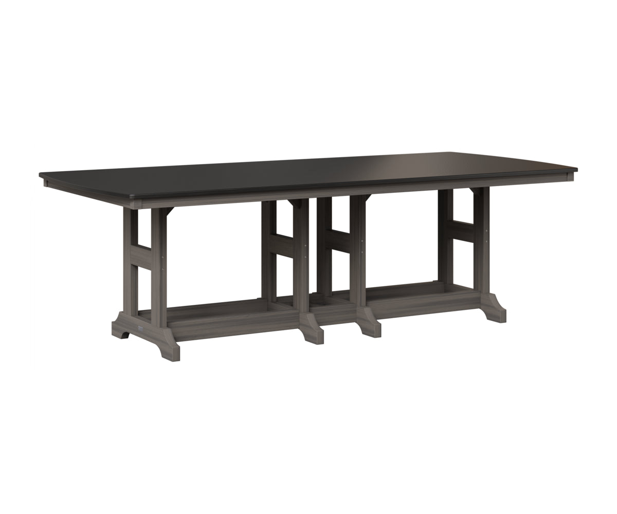 Garden Classic 44" x 96" Rectangular Table - Hammered Top - Dining Height