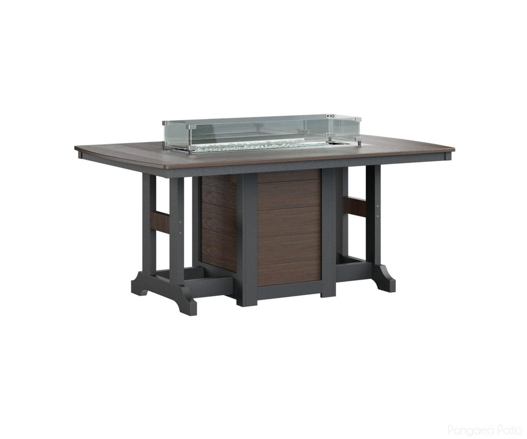 Garden Classic 44" x 72" Rectangular Fire Table - Bar Height
