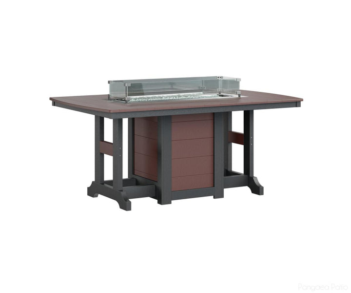 Garden Classic 44" x 72" Rectangular Fire Table - Bar Height