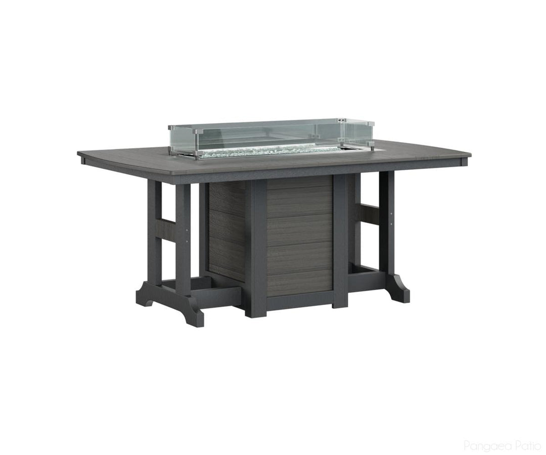 Garden Classic 44" x 72" Rectangular Fire Table - Bar Height