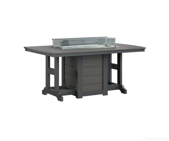 Garden Classic 44" x 72" Rectangular Fire Table - Bar Height