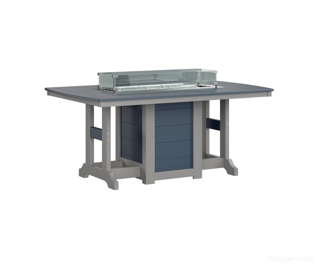 Garden Classic 44" x 72" Rectangular Fire Table - Dining Height