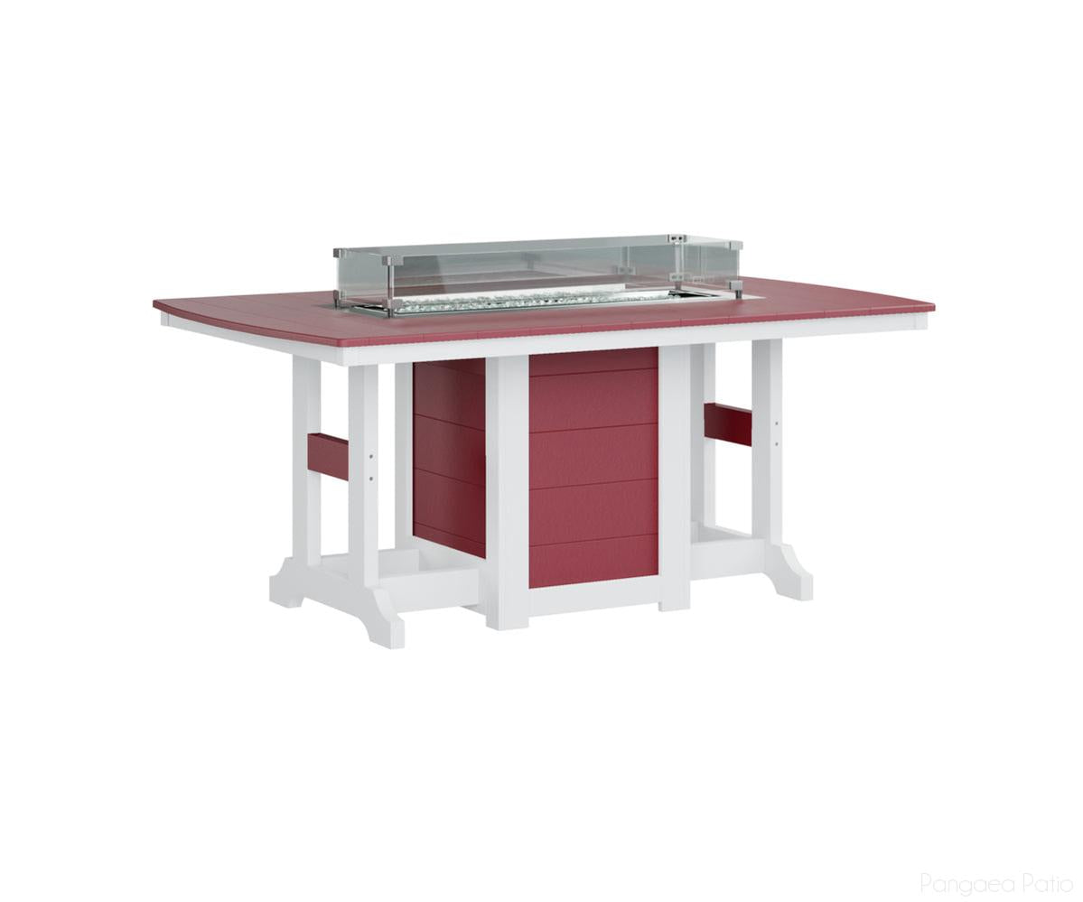 Garden Classic 44" x 72" Rectangular Fire Table - Dining Height