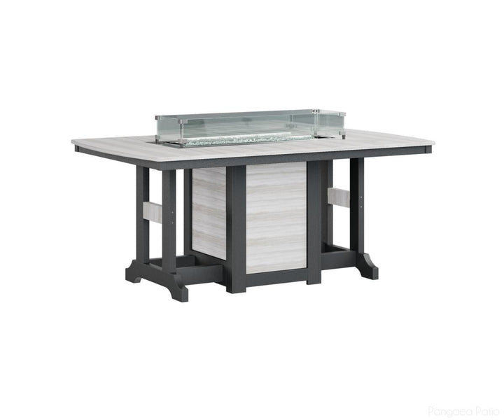 Garden Classic 44" x 72" Rectangular Fire Table - Dining Height