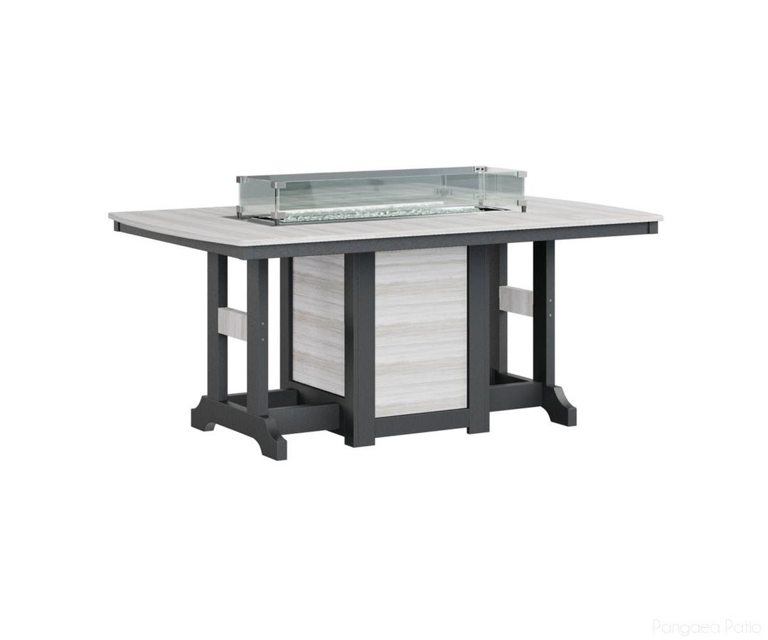 Garden Classic 44" x 72" Rectangular Fire Table - Counter Height