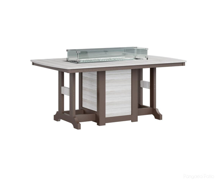 Garden Classic 44" x 72" Rectangular Fire Table - Dining Height