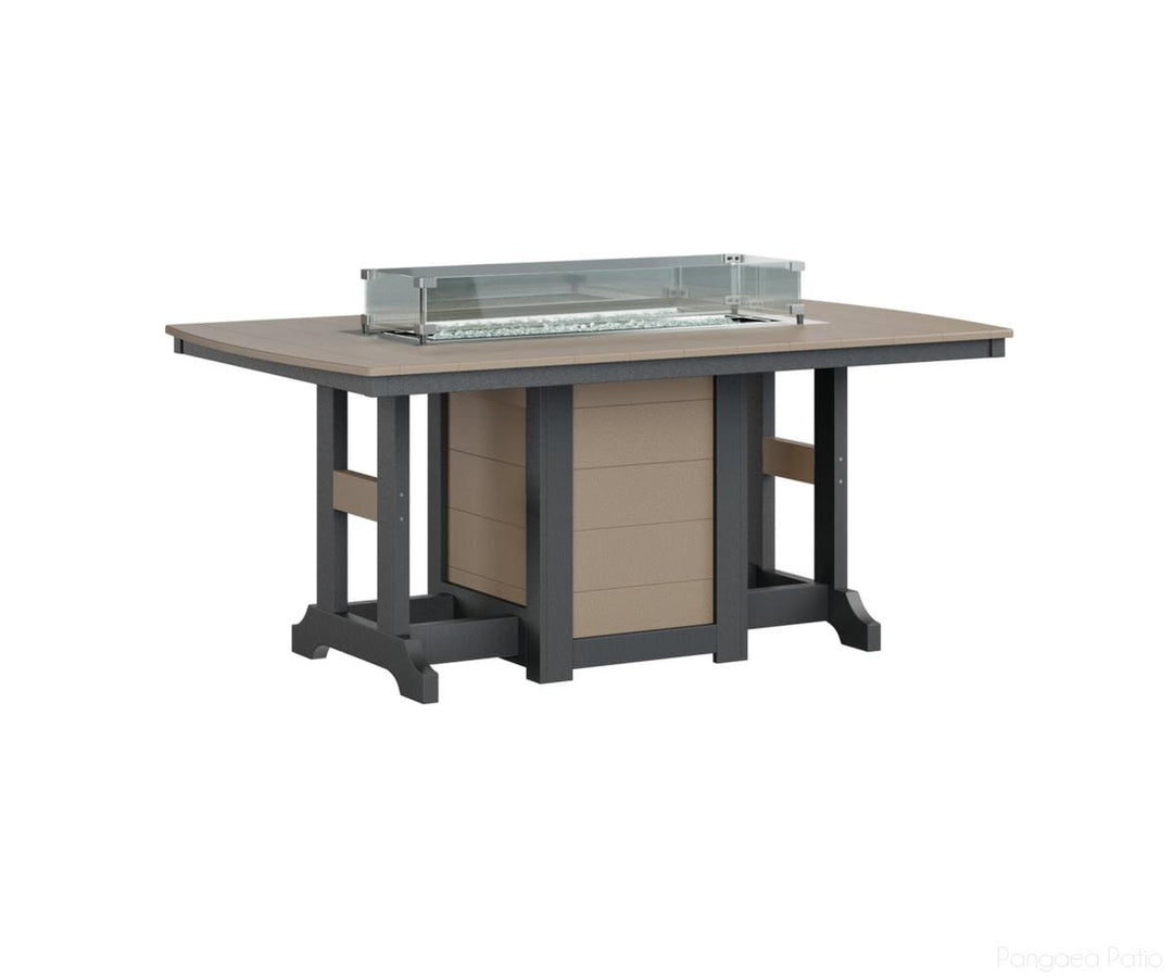 Garden Classic 44" x 72" Rectangular Fire Table - Dining Height