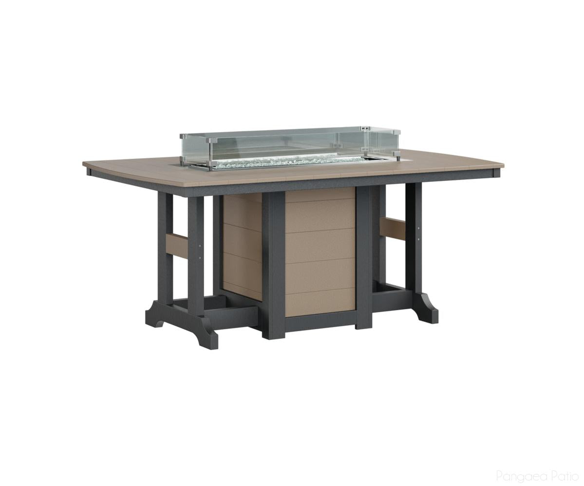 Garden Classic 44" x 72" Rectangular Fire Table - Dining Height