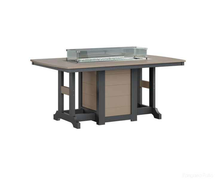 Garden Classic 44" x 72" Rectangular Fire Table - Dining Height