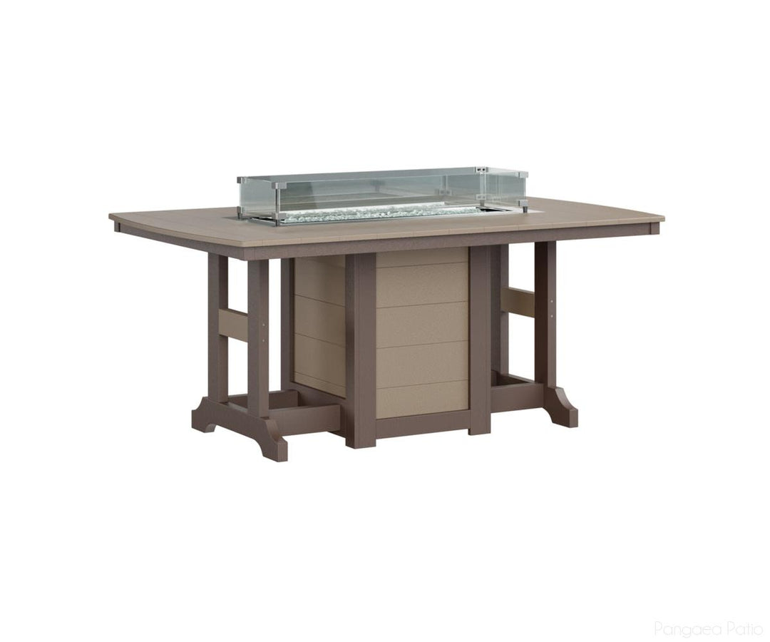 Garden Classic 44" x 72" Rectangular Fire Table - Counter Height