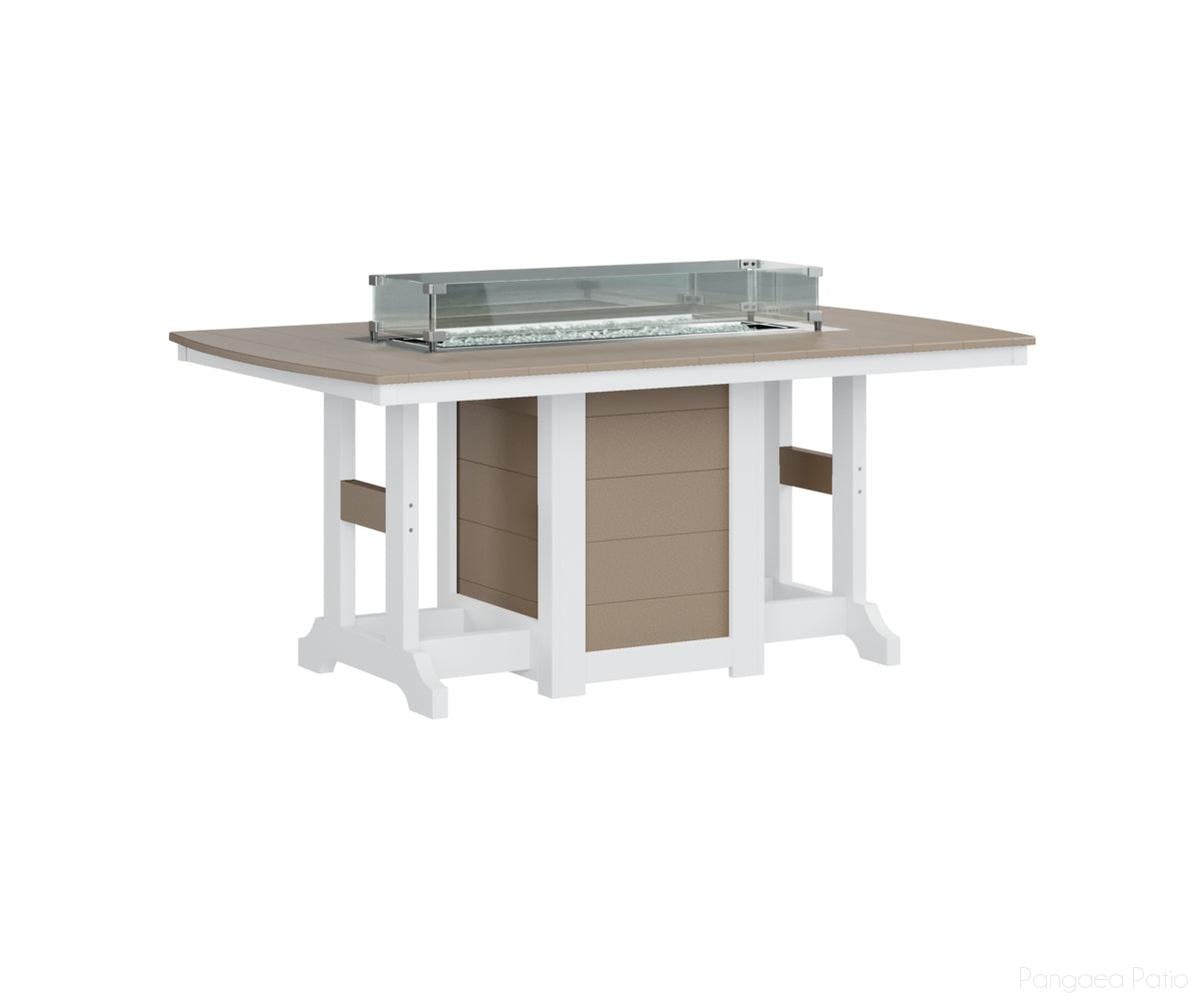 Garden Classic 44" x 72" Rectangular Fire Table - Dining Height