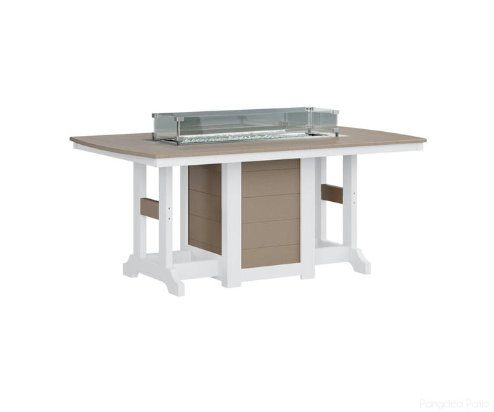 Garden Classic 44" x 72" Rectangular Fire Table - Dining Height