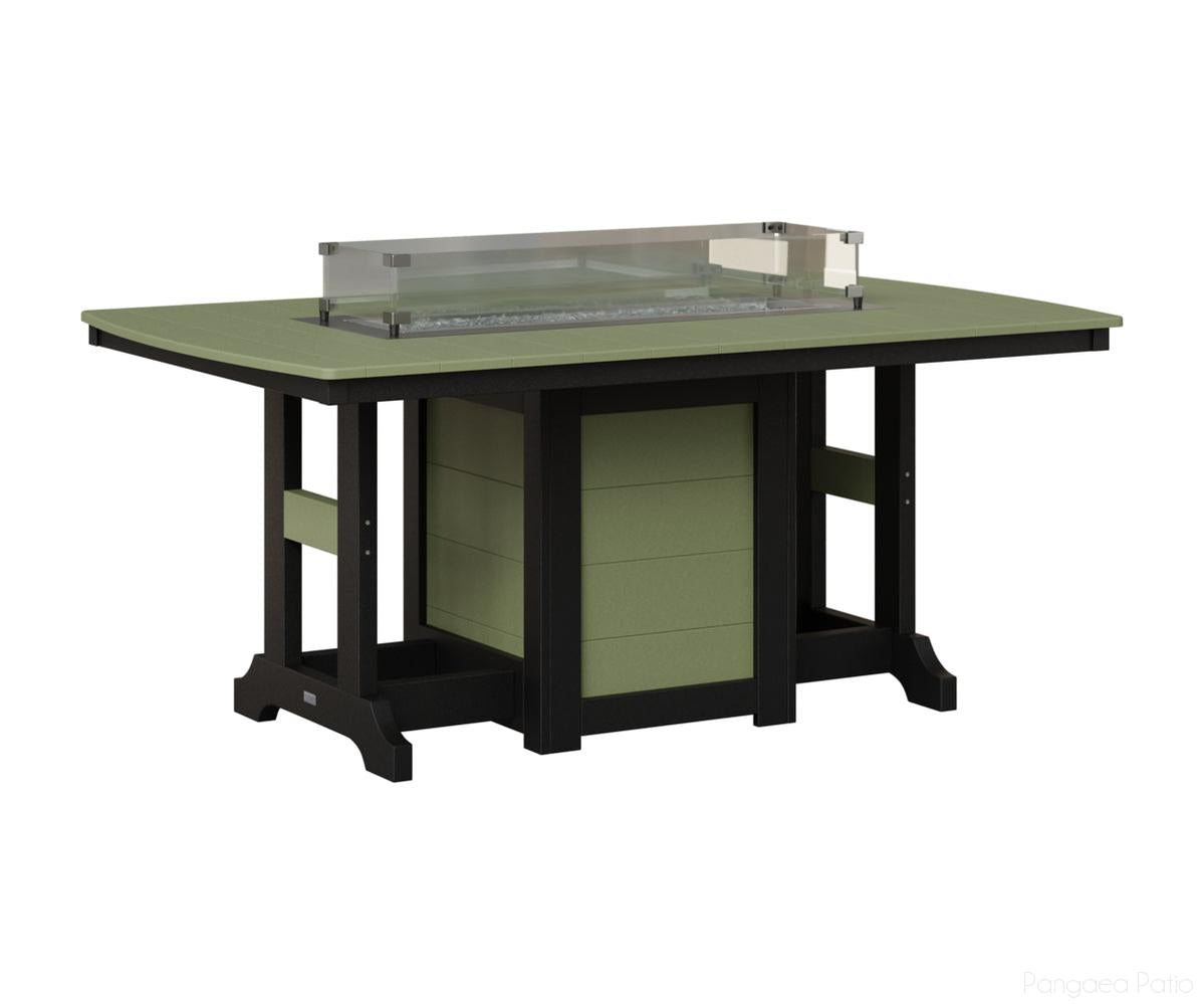Garden Classic 44" x 72" Rectangular Fire Table - Bar Height